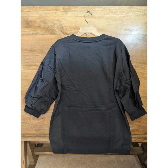 Daily Practice Sweatshirt Women's L Black Fleece Lined 3/4 Sleeve Pullover NWT - Picture 2 of 4